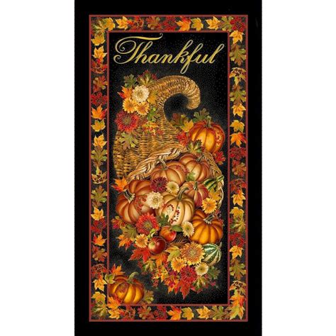 Timeless Treasures Thankful CM2101 Black 